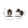 Westinghouse Fixture Wall Outdoor 60W Dusk to Dawn Emma Jane Amber Brnz Clear Seed Glass 6121500